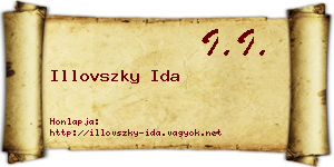 Illovszky Ida névjegykártya