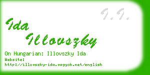 ida illovszky business card